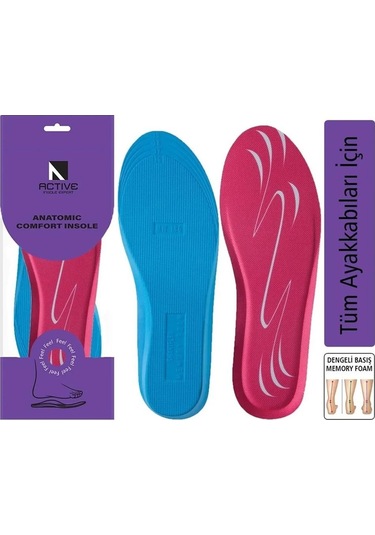 Pullman 186 - MW Blue Gel Memory Foam Darbe Emici Yumuşak Kadın Sneaker Tabanlığı