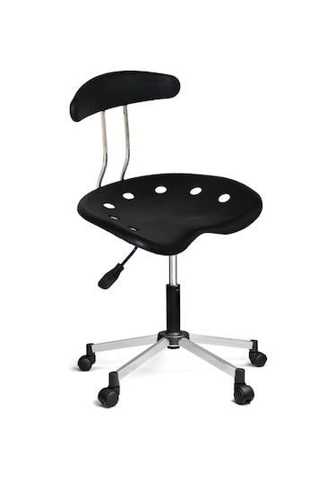 Türksit Nil Sandalye Metalik Gri Boyalı Ayak Siyah Siyah