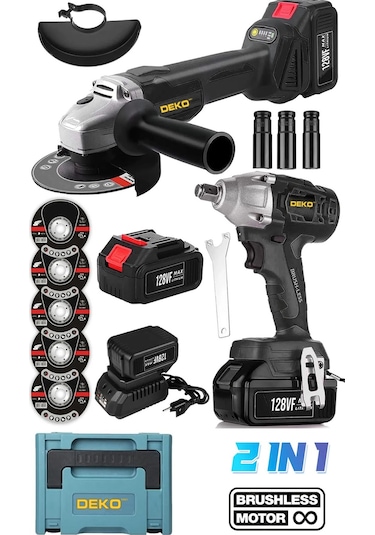 Deko SM6000 2'li Süper Set Somun Sıkma Spiral Taşlama Makinesi