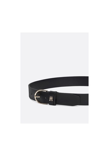 Tommy Hilfiger Th Monogram Yuvarlak Tokalı Siyah Kemer-6079 Black