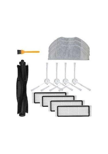 Moly 360 S5 S7 Robot Süpürge İçin Uyumlu Yedek Parça Takımı, Ana Fırça, Yan Fırçalar, Filtreler, Paspas Bezi Ve Temizleme Fırçası İle Ev Temizliği