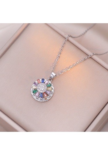Bayan Kolye: Moda Estetiği Titanyum Çelik Kolye No.354 Çok REnkli