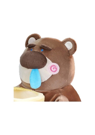 Createtech Yumuşak Peluş Çöp Kovası Ayı Desenli Oturma Kutusu Homyl Diğer