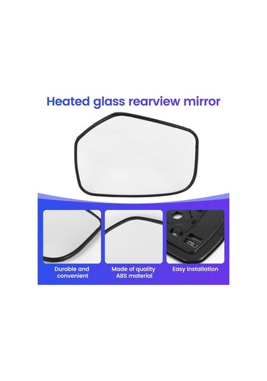 Createtech Araba Sol Isıtmalı Cam Dikiz Aynası Yan Kanat Geri Vites Camı, Yüksek Kaliteli Kullanım
