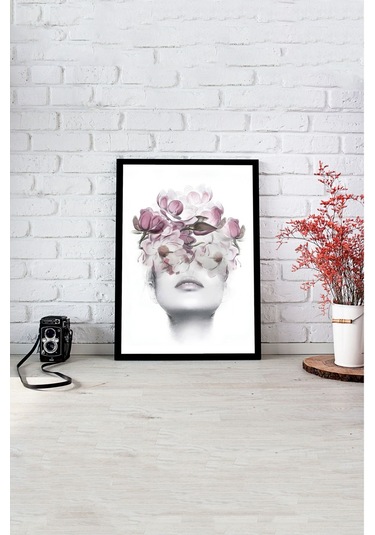 Notpa Pause Siyah Çerçeve Görünümlü Ahşap Duvar Tablosu A4 21 X 29.7 Mavi