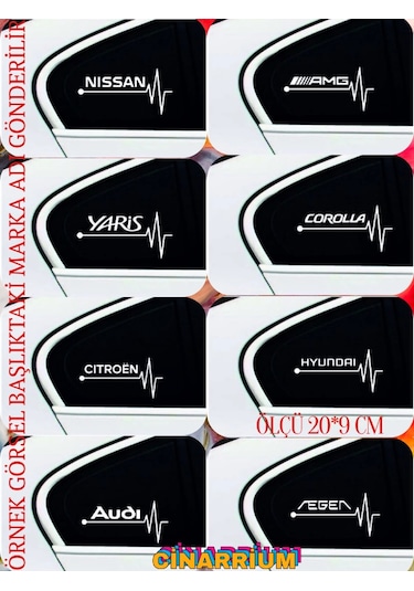 Fiat Brava İçin Lüks Aksesuar Oto Ritim Kaliteli Sticker 2 Adet 20 9 Cm