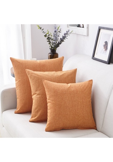 Hfambition Mavi Minimalist Kanvas Koltuk Yastığı Kılıfı - Ev, Araba, Sandalye İçin Konfor Sağlayıcı, 50x50 Cm Sadece Kılıf Diğer