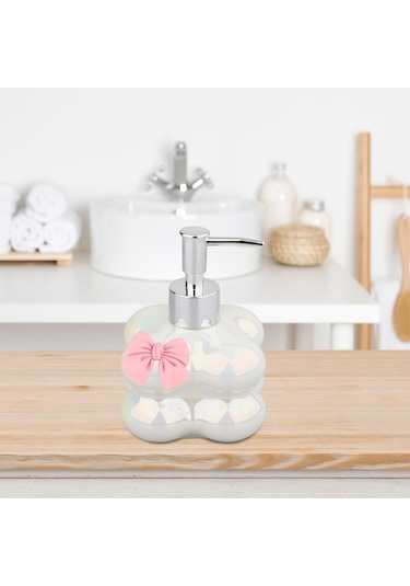 Suntek Duş Şampuanı Beyaz Için Seramik El Sabunu Dispenseri Beyaz