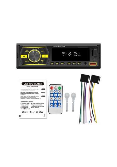 Springsun Oto Mp3 Çalar Bluetooth 5.1 - Fm Radyo, Usb/tf Kart Destekli, App İle Araç Konumlandırma, Sesli Asistan, Çok Renkli Işık Ve Kumanda - Siyah