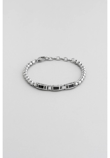 Metalik Stil Erkek Çelik Zincir Bileklik Çelik