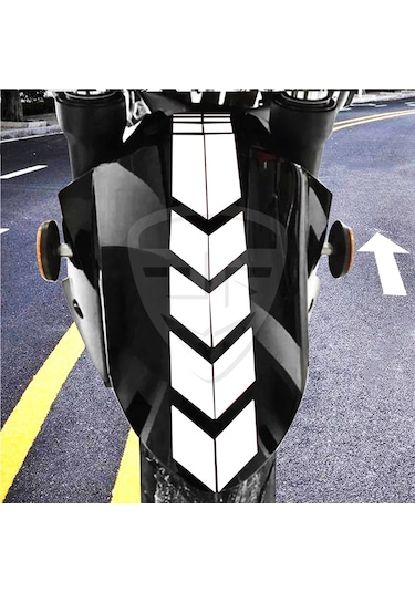 Motosiklet Çamurluk Sticker Beyaz N11.28835