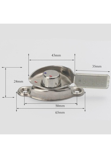 Suntek 2 Adet Kapı Hilal Kilitleri Ofis Çiftlik Otel Için 6.5 Cmx2,4 Cm