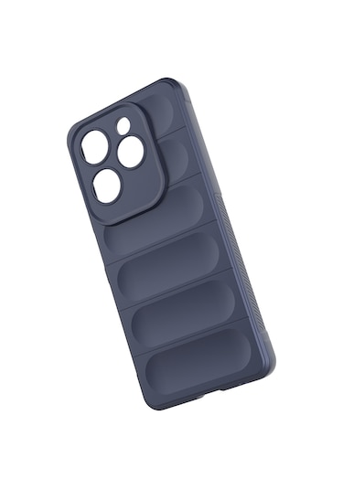 İnfinix Hot 40 Pro Kılıf Esnek Tpu Oyuklu Arka Yüzey Tasarımlı Hptk Etnik Silikon Kapak - Siyah Siyah