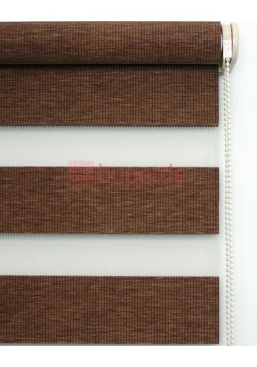 Buperde Kahverengi Bambu Zebra Stor Perde