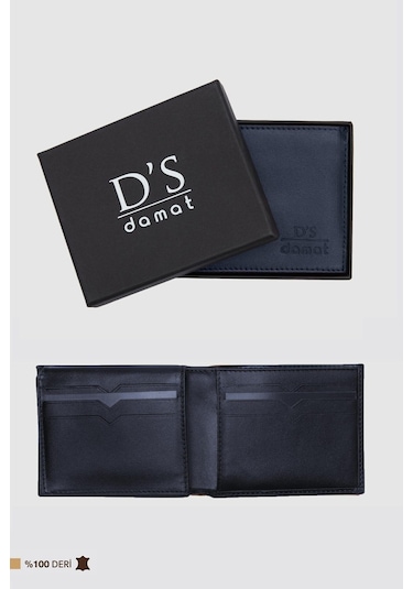 Ds Damat Lacivert Kutulu Hakiki Deri Cüzdan 2H1119ST134 Lacivert