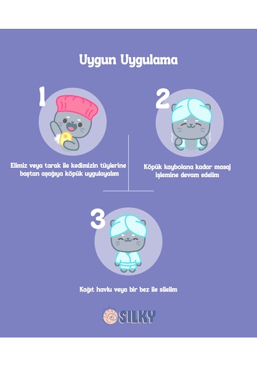 Silkypetwash - Kedilere Özel Çilek Özlü Kuru Köpük Şampuan -200ml