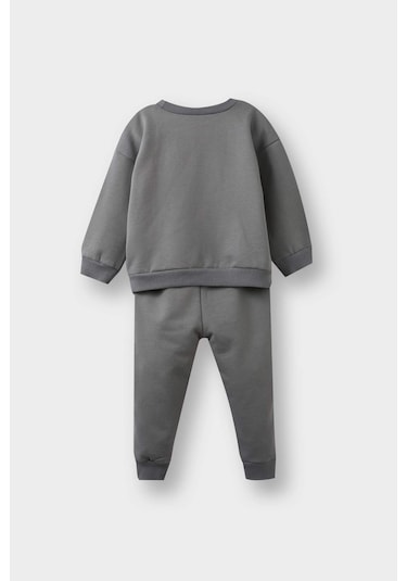 Defacto Erkek Bebek Hot Wheels 2li Takım Sweatshirt Eşofman Altı F4529a525augr211 Gri