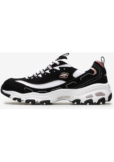 Skechers D'Lites - Devoted Fan Kadın Sneakers 13154 BKRG - Siyah