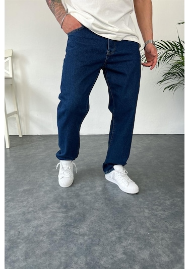 Koyu Mavi Baggy Pantolon 15479-7 Koyu Mavi