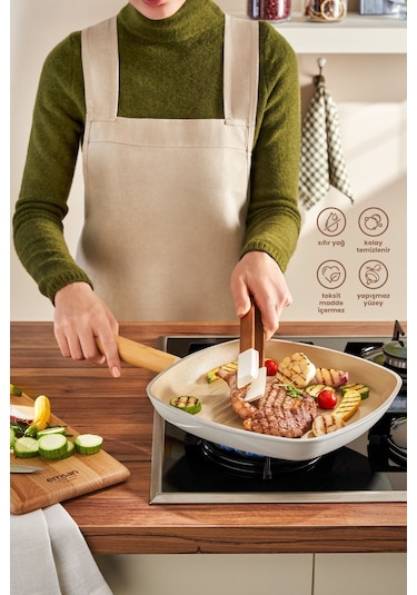 Emsan Swiss Crystal 24 Cm Kare Tava