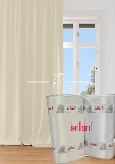 Brillant Güneşlik 1. Kalite Saten Lüx Atlas Saten Tüm Odalarda Kullanıma Uygun Krem