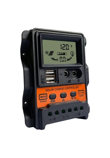 Pazly 20a Güneş Şarj Regülatörü, 12v/24v Pwm, Lcd Ekran, Çift Usb Port, Otomatik Ayarlı