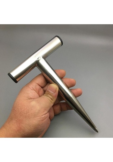 Trendooze Tahıl Dibberi Bahçe Aleti Çiftlik Tarla Ampul Dikimi Metal Saplı Tohum S