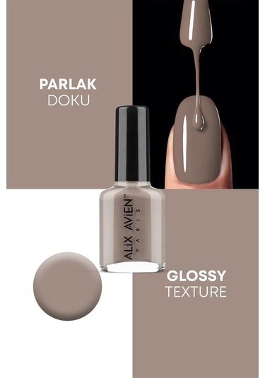 Alix Avien Nude Kahve Oje 88 Yüksek Pigmentli Uzun Süreli Kalıcılık Hızlı Kuruma Nail Lacquer 88