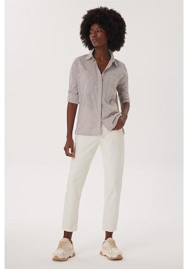 Lee Cooper Mındy Kadın Dokuma Gömlek Bej 16330 Bej