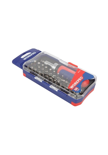 Workpro Wp200517 38 Parça Profesyonel Cr-v Cırcırlı Bits Tornavida Seti