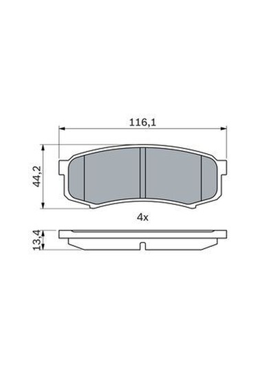 Toyota Uyumlu Land Cruiser 3.0D4D 2009-2017 Bosch Arka Balata