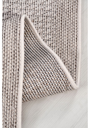 Dekozer Sisaletta Jüt Görünümlü Sisal Dokuma Modern Kilim Tozumaz, Robot Süpürge Uyumlu Krem