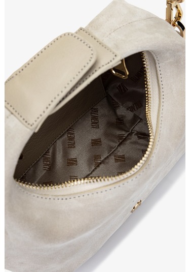 Valmenti Kadın Hakiki Deri Bej Süet El Çantası 1099 204 Bn Cnt Y25 Bej Suet Bej