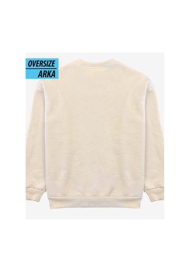 Game On Oversize Sweatshirt Bej