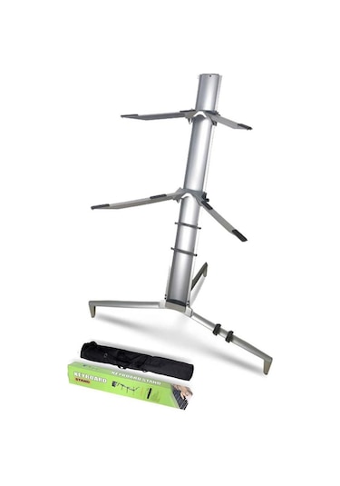 Lastvoice Ks-20gr Silver Profesyonel Ultimate Org Standı Sehpası Çift Katlı Çantalı