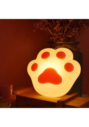 Wezone Pembe Kedi Ayak İçi Silikon Gece Lambası - Usb Şarjlı, Mıknatıslı, Odalar İçin Uyku Arkadaşı, 0.45w, Çocuk Hediyesi Diğer