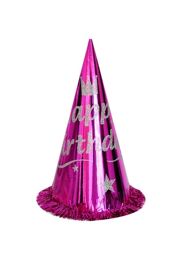 Simli Happy Birthday Şapka Standart