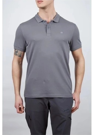 Alpinist 600603 Roc Erkek Polo T-shirt Antrasit M Siyah