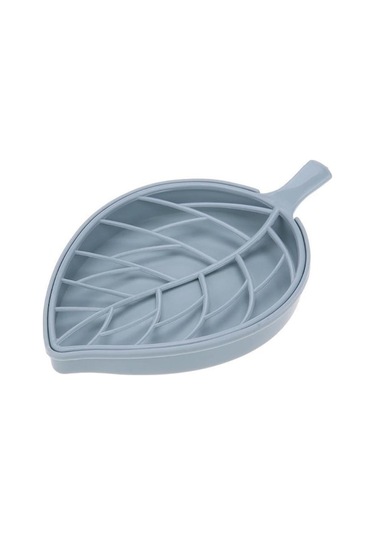 Novahub Pembe Yaprak Şekli Plastik Çift Katmanlı Sabun Kutusu Bulaşık Saklama Plakası Tepsi Tutucu Pembe