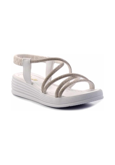 Beyaz Kadın Sandalet K05823022909 Beyaz