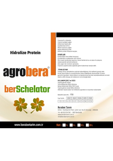 Agrobera Hidrolize Protein 5 L