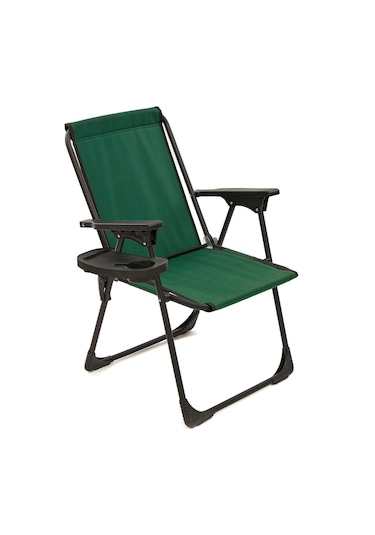 Natura Kamp Sandalyesi Bardaklıklı - Yeşil