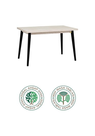 Vilinze Avanos Mdf Traverten Sabit Traverten Mutfak Masası - 70x120 Cm