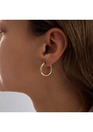 14k Altın Halka Küpe 2 Mm 2.0 Cm T14321 Renkli