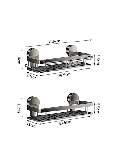 Maoyaya Vantuz Banyo Rafı Hiçbir Matkap Duvara Monte Şampuan Şişesi Duş Çok Renkli Çok Renkli