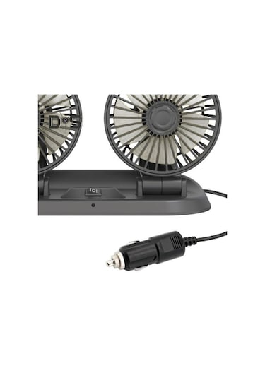 Araç Araba Otomobil Mini 2 Li Vantilatör Fan Pervane Soğutucu 12v Fan10