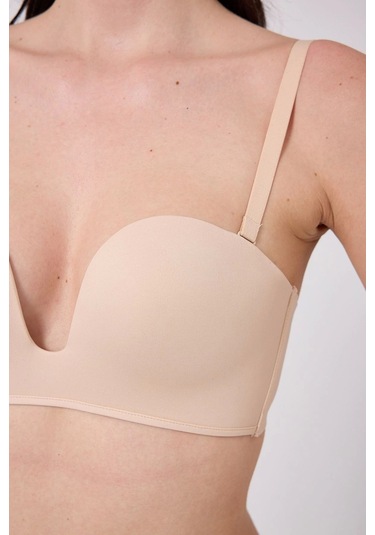 Freshness Msf05 Destekli V Dekolte Lazer Kesim Sütyen Ten