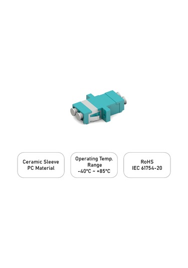 Alfafonet Lc/pc Dubleks Multimode Om3 Fiber Optik Adaptör 1 Paket - 25 Adet