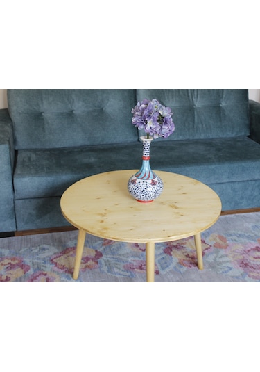 Ahşap Orta Sehpa-yuvarlak-75 Cm- Natural Ahşap Orta Sehpa-yuvarlak-75 Cm- Natural