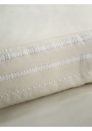 Elegance Runa Pamuk Saten Nevresim Takımı Bej Çift Kişilik Bej